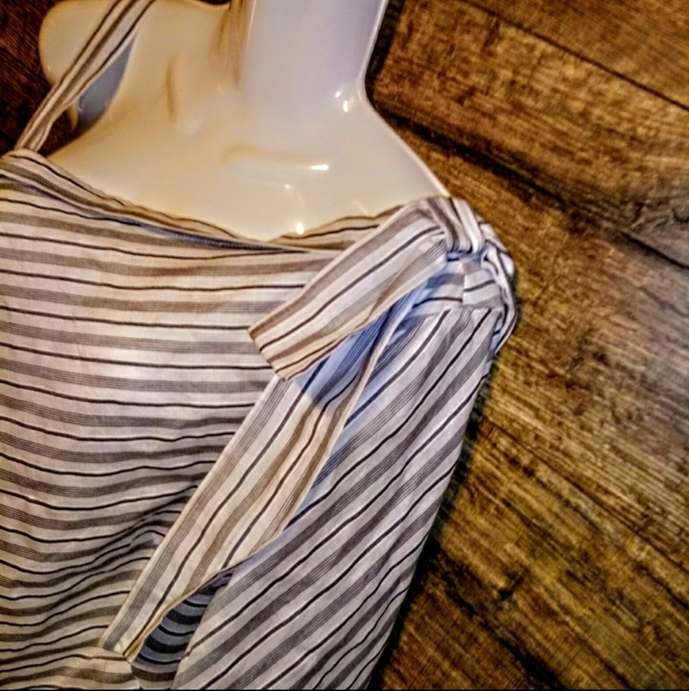 New York & Company Top One Shoulder Stripe - Picture 7 of 11